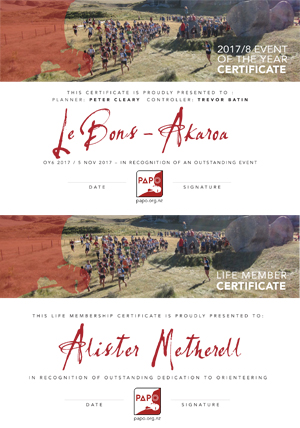 2x 2017- 8 PAPO  certificates