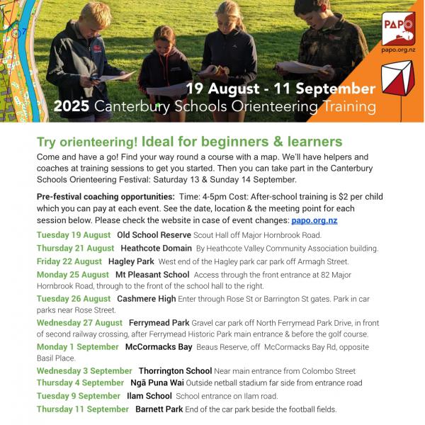 6.5 2025 Canty Schools Orienteering training SQ